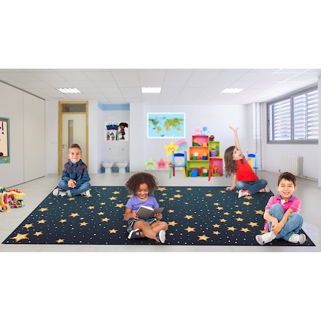 Deerlux 6 ft. Social Distancing Colorful Kids Classroom Seating Area Rug, Starry Sky Design, 8 x 15 ft XL QI003864.XL